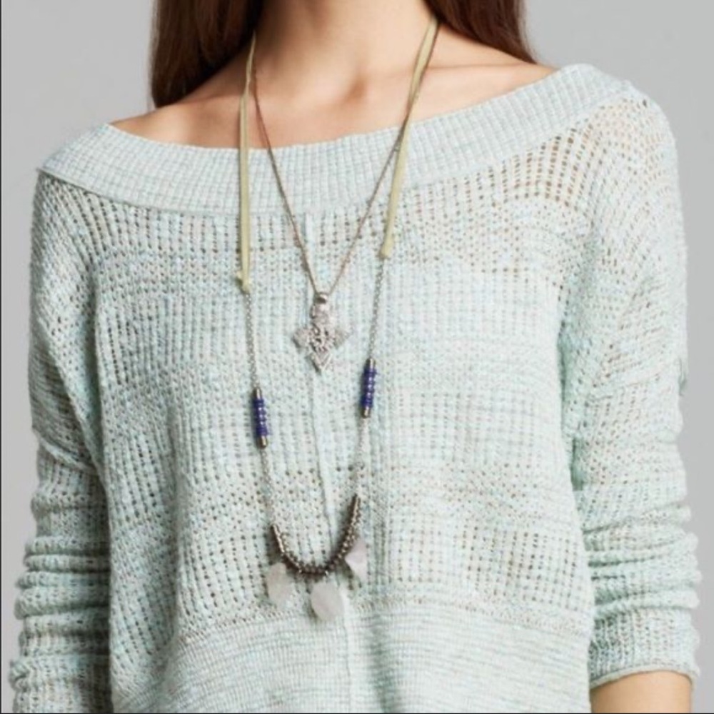 FREE PEOPLE These Days mint sweater
